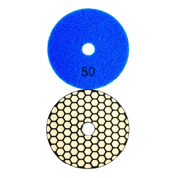 Diamond polishing disc set dry Dell-tools HEX + mounting plate M14-Velcro Dell-tools d 100mm