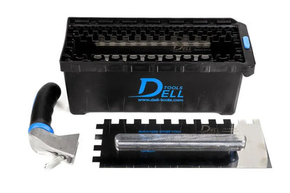 Notched trowel set Dell tools