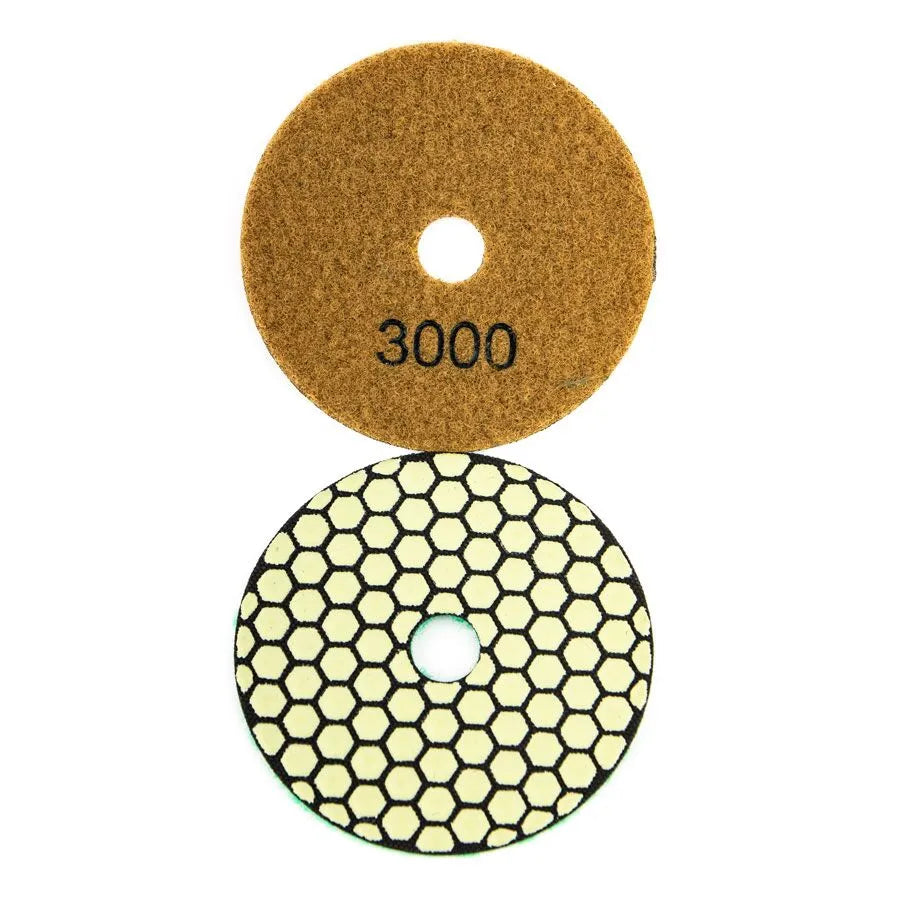Diamond polishing disc dry Dell-tools HEX #3000. Porcelain stoneware