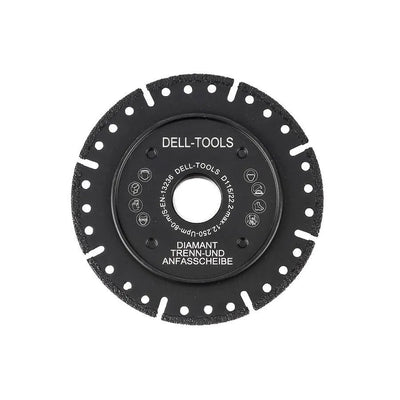 Diamond cutting/chamfering disc Dell-tools 115mm-180mm. Ceramic, PVC